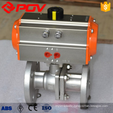 DN80 flanged stainless steel pneumatic ball valve